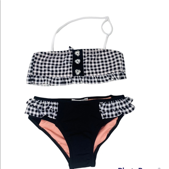 NESSI BYRD***Checked Bl./White Bikini Set Sizes 4,6,14 $75 - Picture 2 of 4